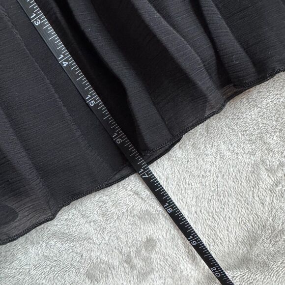 Vintage Nice Wear Black Whimsygoth Flowy Tulle Pleated Short Skirt Size M - Picture 9 of 9